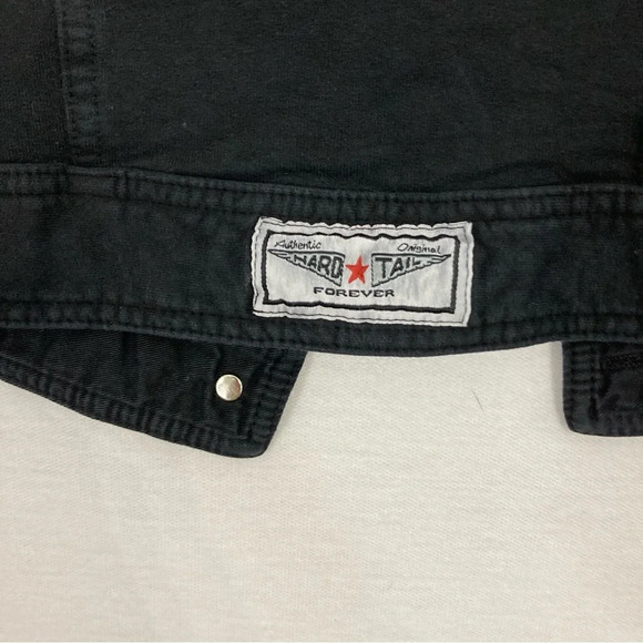 Hard Tail Black Button Denim Jacket size Medium - Picture 9 of 10